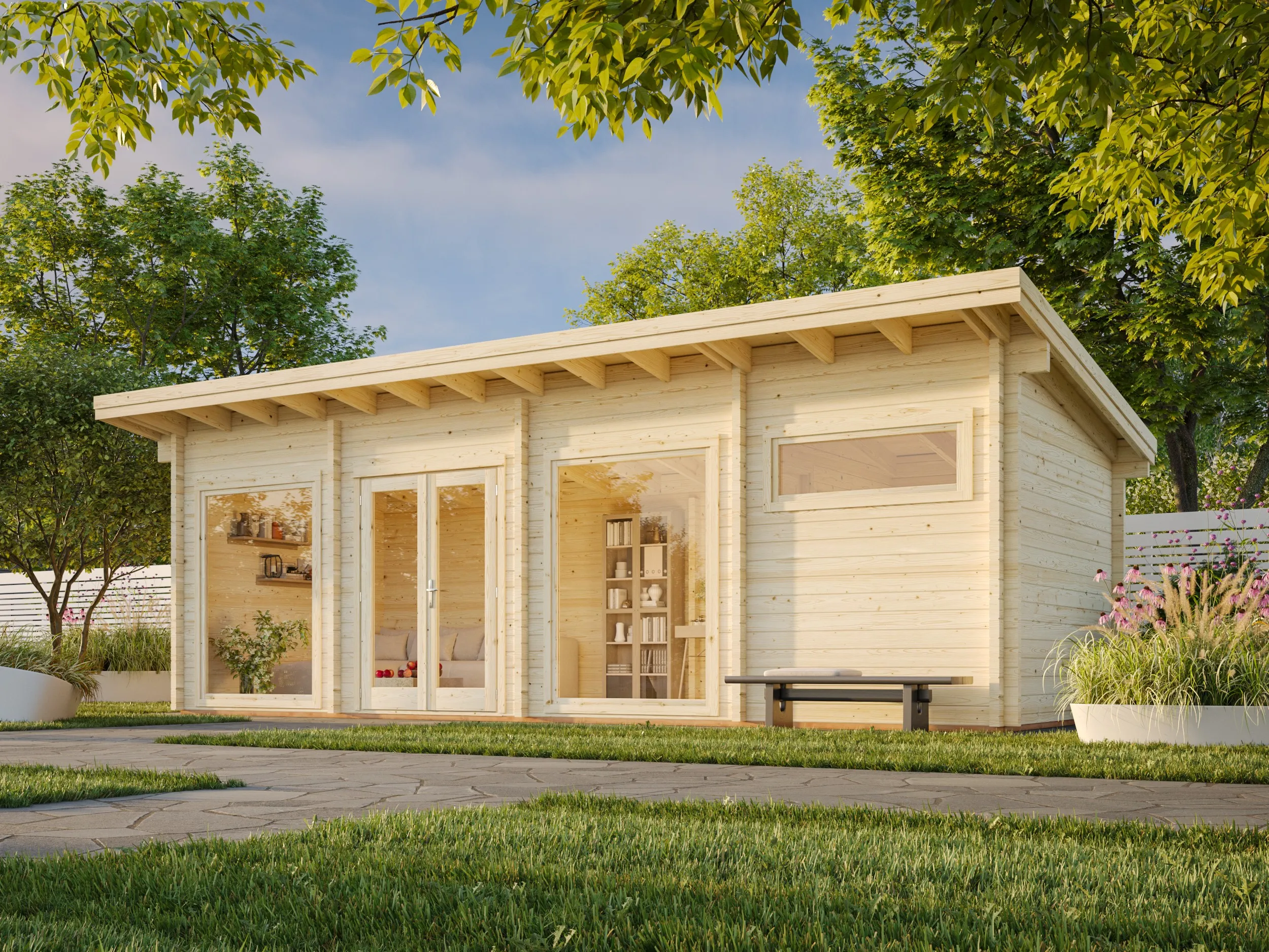 2 Raum Gartenhaus Heidi 3 ISO / 22,8m²
