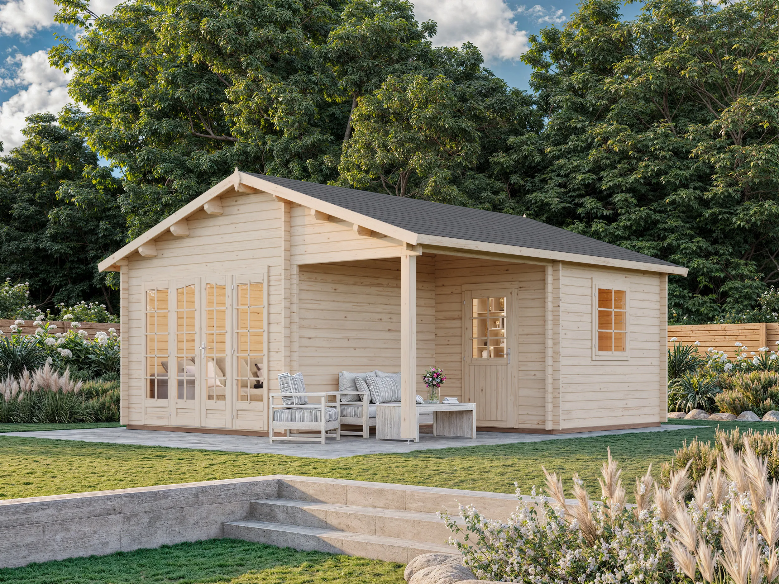 Gartenhaus Irene 3 ISO / 21,9+5,2m²