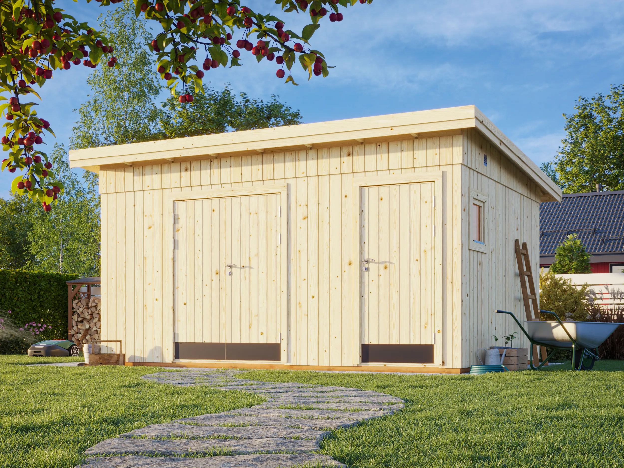2-Raum-Gartenhaus Kalle 2 / 13,5 m²