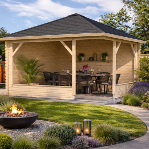 Holzpavillon Kempten + Schindeln