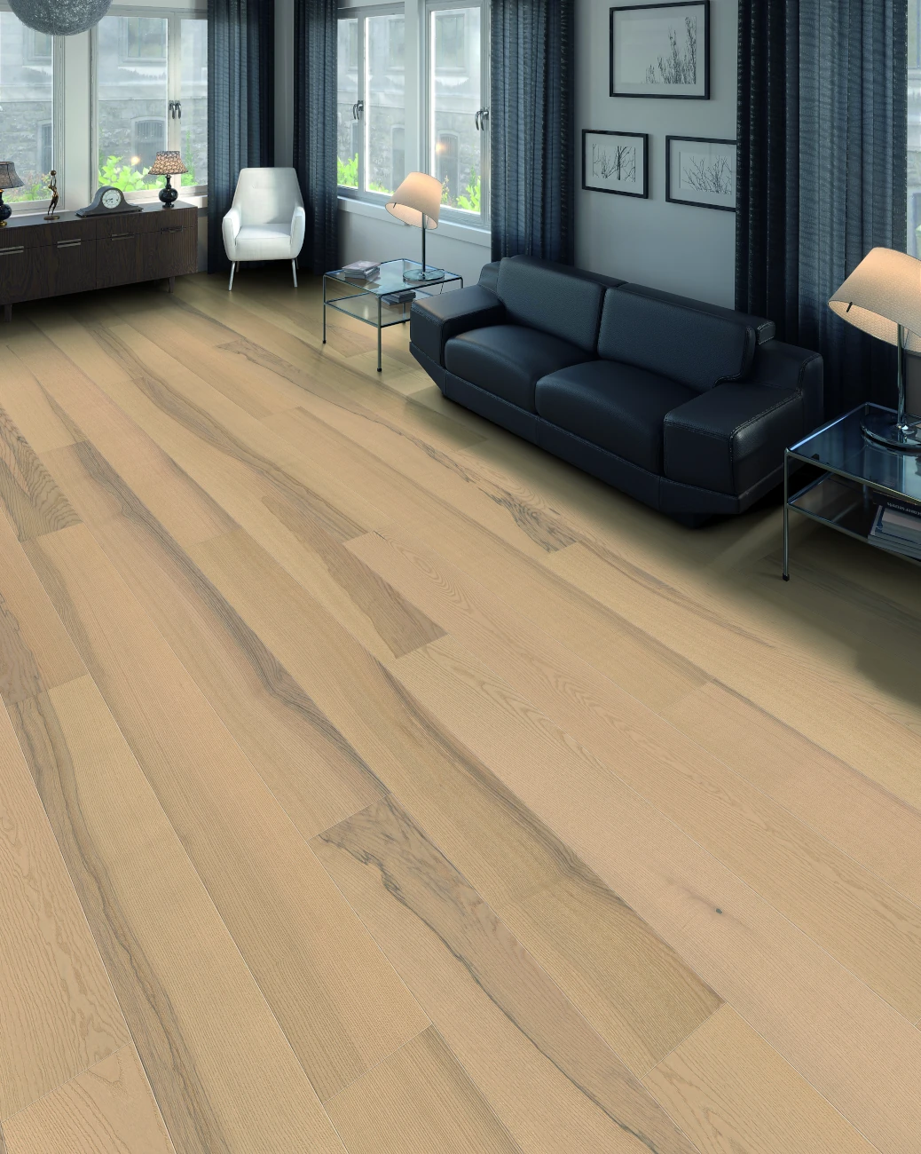 Haro Klick-Parkettboden Esche Sims pastellcreme