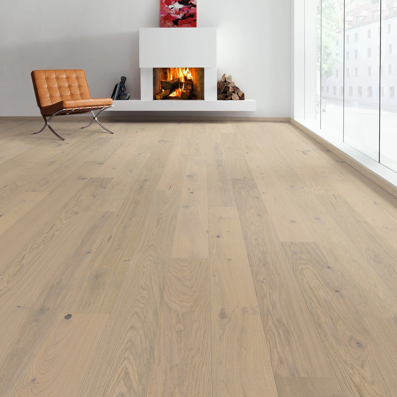 53 m² HARO Klick-Parkettboden Eiche Sandgrau