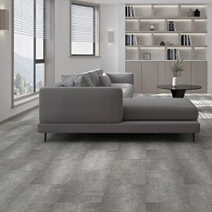 Klick-Vinylboden Beton Zweckel in Fliesenoptik