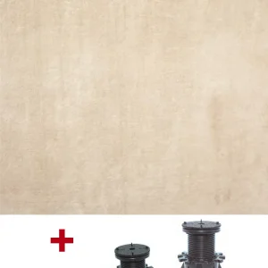 Komplettset MIT STELZLAGERN Feinsteinzeug-Terrassenplatten Horton Beige