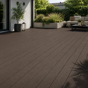 WPC Terrassendielen Komplettset Premium Dunkelbraun 23×146 mm