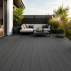 WPC Terrassendielen Komplettset Premium Dunkelgrau 23×146 mm