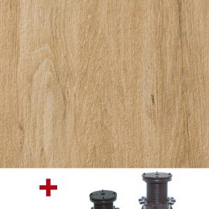 Komplettset MIT STELZLAGERN Feinsteinzeug-Terrassenplatten BALAU Natural