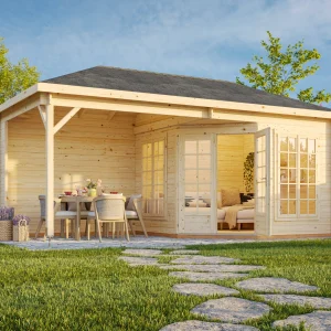 5-Eck-Gartenpavillon Melanie 4 / 7,0+8,1m²