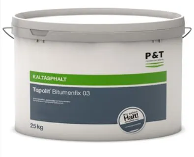 P&T Topolit Bitumenfix 03 Reparaturasphalt 25 kg Körnung 0-3 mm