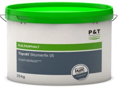 P&T Topolit Bitumenfix 05 Reparaturasphalt 25 kg Körnung 0-5 mm