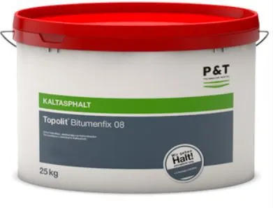 P&T Topolit Bitumenfix 08 Reparaturasphalt 25 kg Körnung 0-8 mm