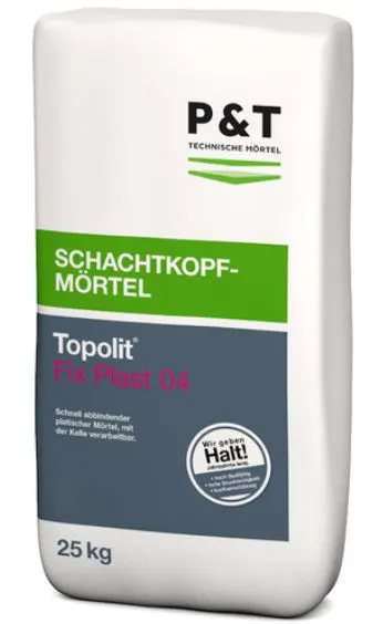 P&T Topolit Fix Plast 04 Schachtkopfmörtel Körnung 0-4 mm 25 kg