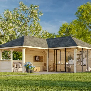 Pavillon Bianca 24,9 m² SET Slide 210 / 510 Connect
