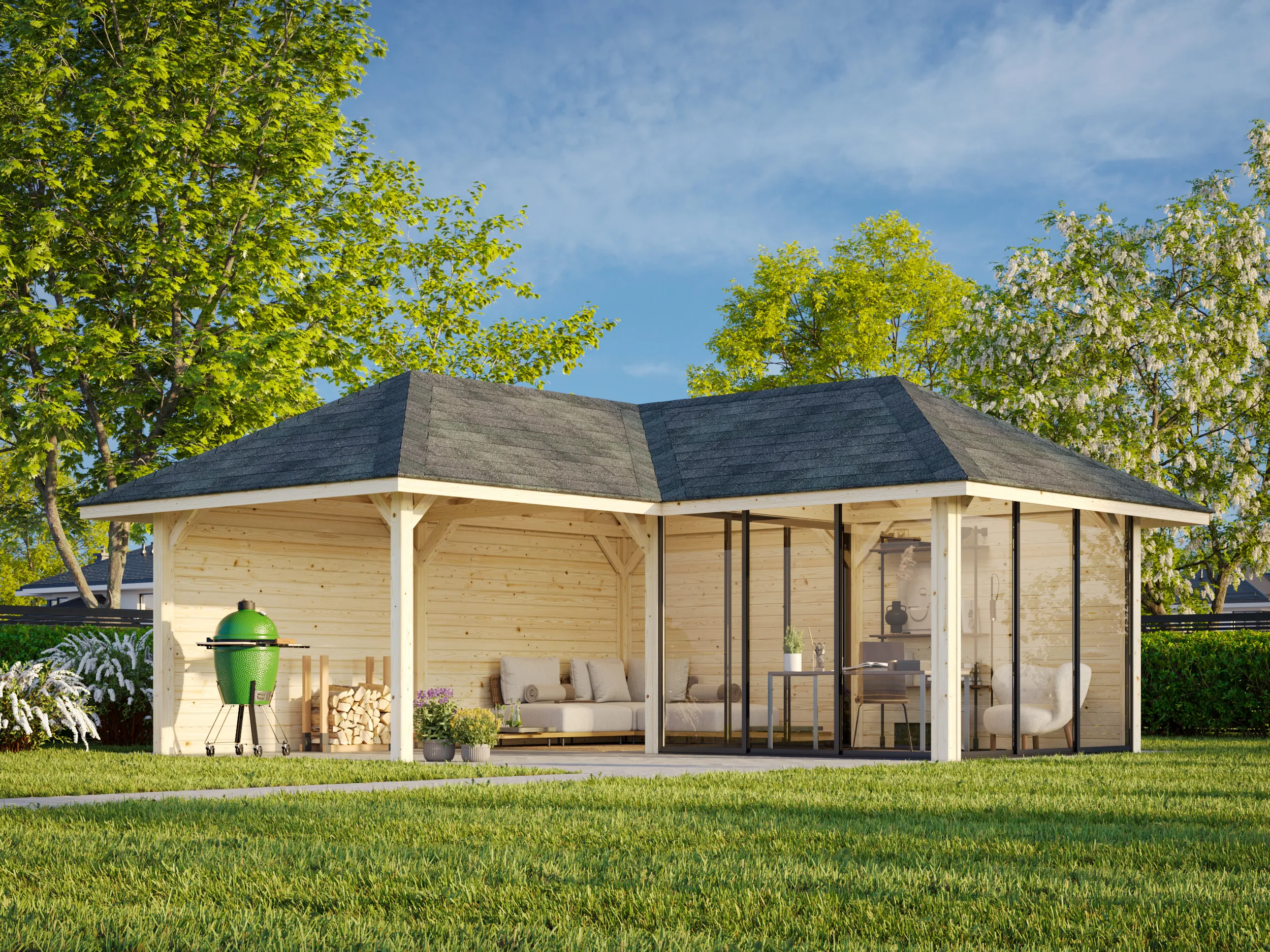 Pavillon Bianca 24,9 m² SET Slide 212 / 512 Connect