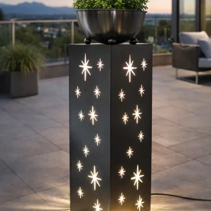 Pflanzsäule mit LED-Beleuchtung 75 cm