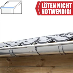 Dachrinnen-Komplettset Verzinkt 110 mm – Pult-, Sattel- & Viereckdächer