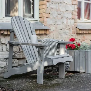 Massiver Adirondack-Stuhl Mimi Grau