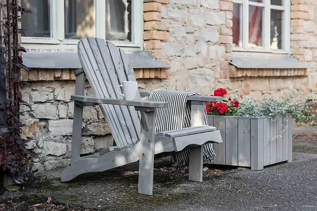 Massiver Adirondack-Stuhl Mimi Grau