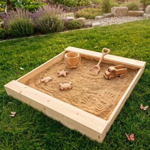 Sandkasten 129×129 cm MADE IN GERMANY