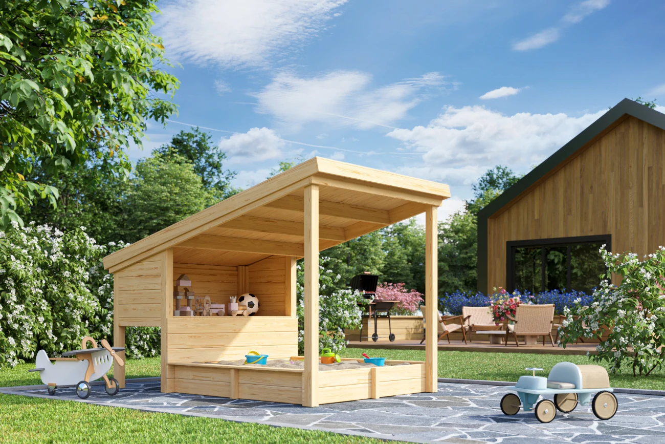 Spielhaus Pippi 1 mit Sandkasten