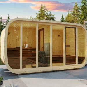 Saunafass Klaar aus Fichte oder Thermo-Holz
