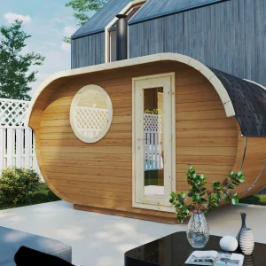 Saunafass Lumi aus Fichte oder Thermo-Holz