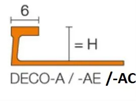 Schlüter DECO-AC Dekorprofil Alu brillantweiß beschichtet 2,5 m