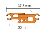 Schlüter Dilex-BT-AE/MT AEBT 30 MT Mittelteil Alu natur matt eloxiert 2,5 m