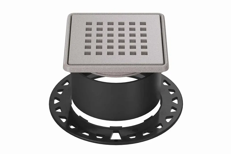 Schlüter Kerdi Drain Rost-/Rahmen-Set 10x10cm Square Edelstahl beschichtet