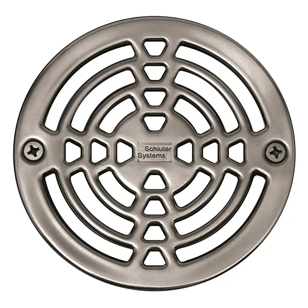 Schlüter Kerdi Drain Rost-/Rahmen-Set DN 15 cm Edelstahl mit Schrauben Design 1 rund
