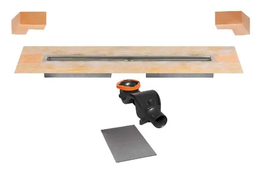 Schlüter Kerdi Line F 50 Set Edelstahl-Linienentwässerung horizontal
