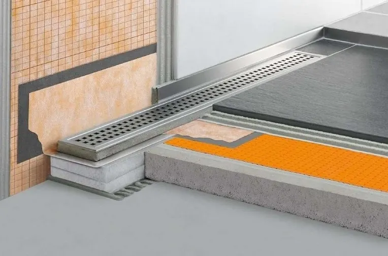 Schlüter Kerdi Line V 50 G2 Set Edelstahl-Duschrinne vertikal mit Geruchsverschluss