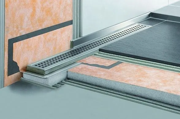 Schlüter Kerdi Line V Set Edelstahl-Duschrinne vertikal mit Geruchsverschluss
