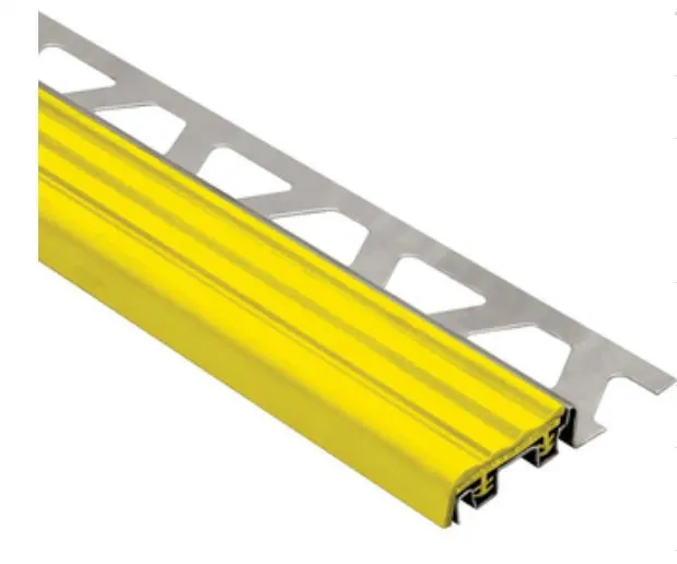 Schlüter Trep-S-E Edelstahl Treppenprofil schmal 1 m citrusgelb 26 mm breit