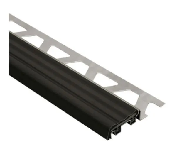 Schlüter Trep-S-E Edelstahl Treppenprofil schmal 1 m graphitschwarz 26 mm breit