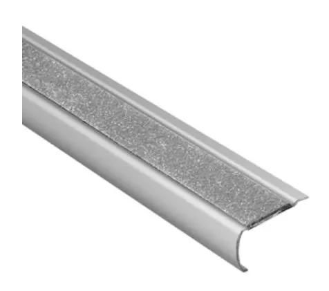 Schlüter Trep GLK-S Treppenprofil Edelstahl gebürstet 1 m R10 aufklebbar transp. B=34 mm