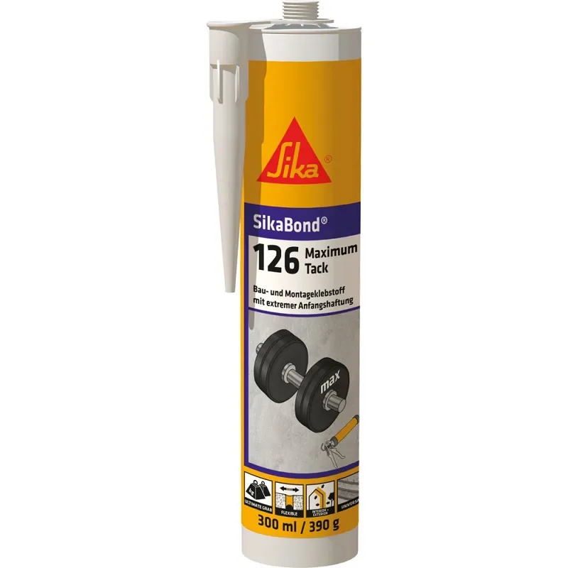 Sika Sikabond 126 Maximum Tack Bau- und Montageklebstoff 300 ml Kartusche