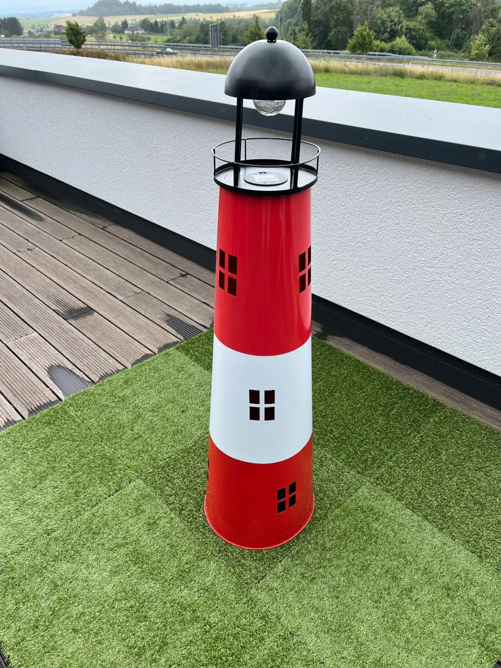 Solar Leuchtturm Metall - Höhe: 120 oder 150 cm
