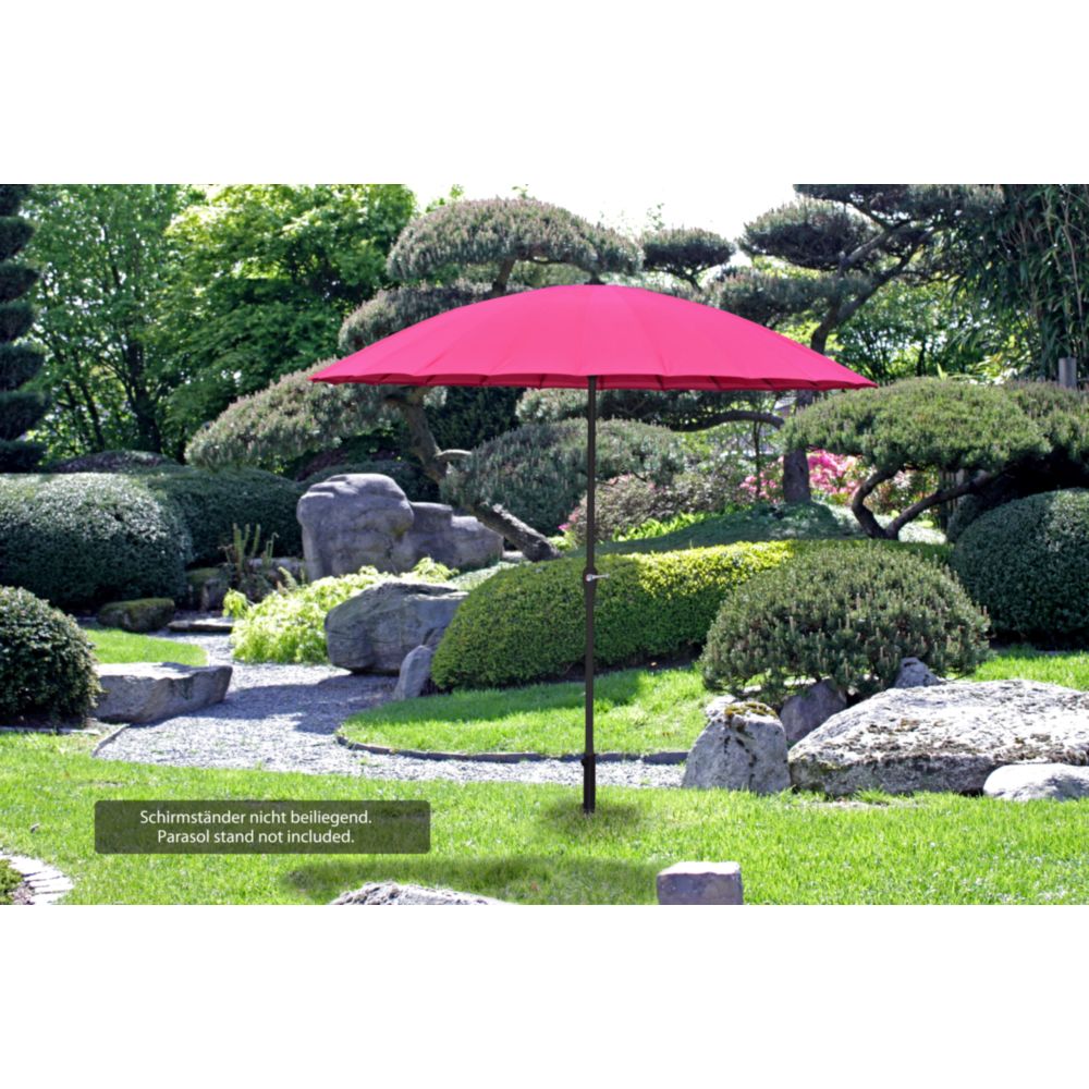Sonnenschirm mit 24 Streben, Ø 255 cm, pink