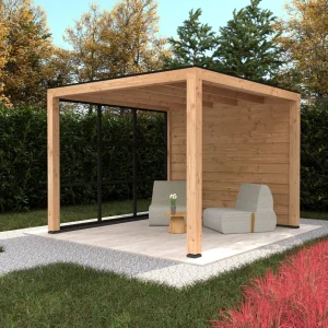 Pavillon Stavanger 1 L – aus Douglasie mit Flachdach