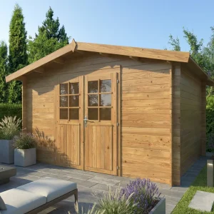 Gartenhaus Valentine 9,0 m² – BRAUN IMPRÄGNIERT