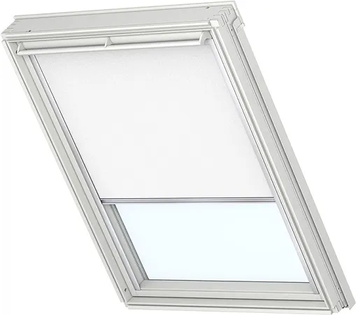 Velux DKL 1025 Verdunklungs-Rollo Führungsschiene alu Blende Uni Standard weiß