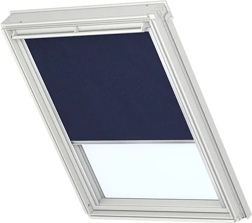 Velux DML 1100 Elektro Verdunklungs-Rollo für Uni Standard blau