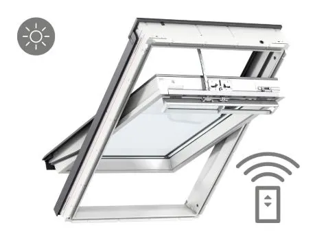 Velux Integra GGL 2069 30 Solarfenster Energie Hitzeschutz Holz weiß lackiert