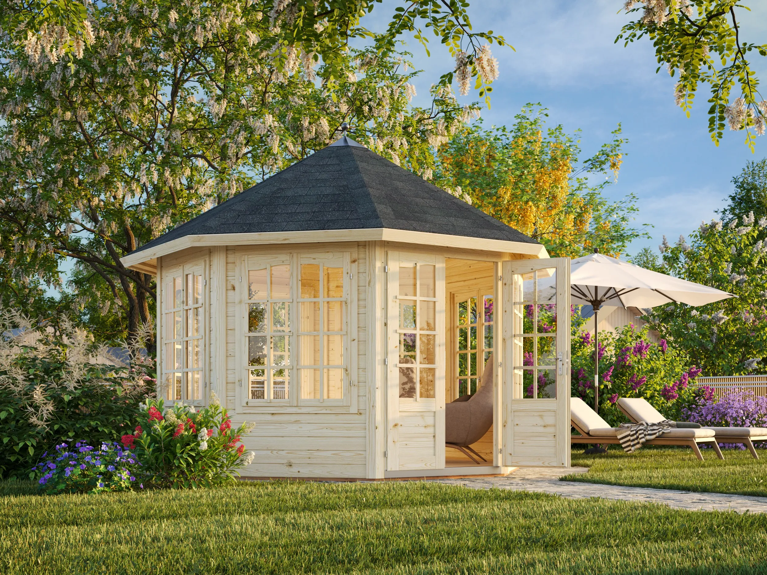 Gartenpavillon Veronica 7 ISO / 9,2m²