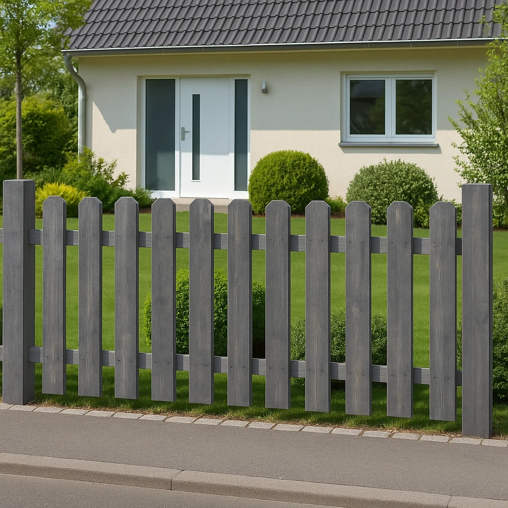 Komplettset Vorgartenzaun Yvonne GRAU - Friesenzaun