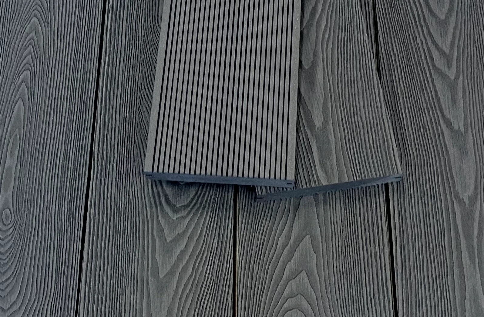 WPC Terrassendielen XTRA Massiv Eiche Dunkelgrau 19x140 mm