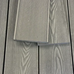 WPC Terrassendielen XTRA Massiv Eiche Hellgrau 19×140 mm