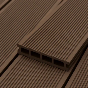 WPC Terrassendielen Komplettset Basic Dunkelbraun 20×120 mm