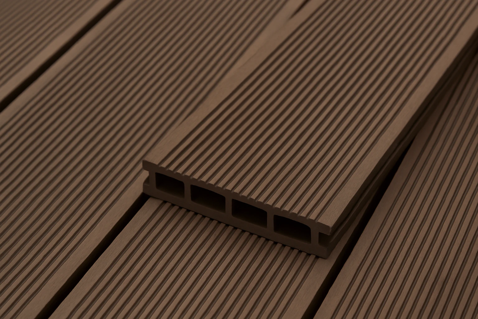 WPC Terrassendielen Komplettset Basic Dunkelbraun 20x120 mm
